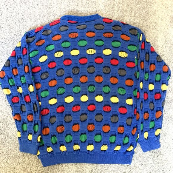Rare VINTAGE COOGI Australia Bubble Dot 3D Textured Knit Sweater M – Some Flaws - Picture 3 of 16
